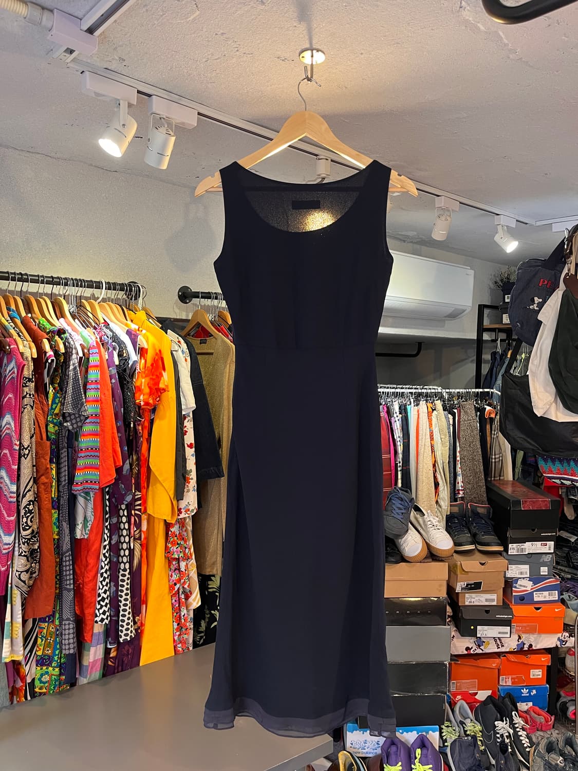 마인 슬리브리스 롱 원피스 상품이미지3