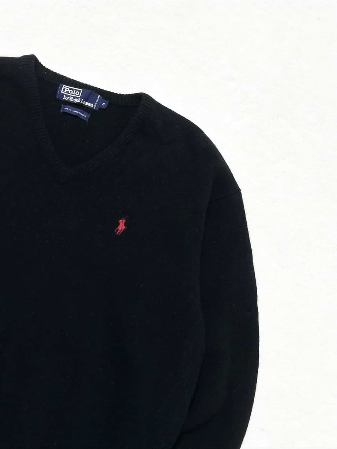 폴로 블랙 램스울 브이넥니트 상품이미지5