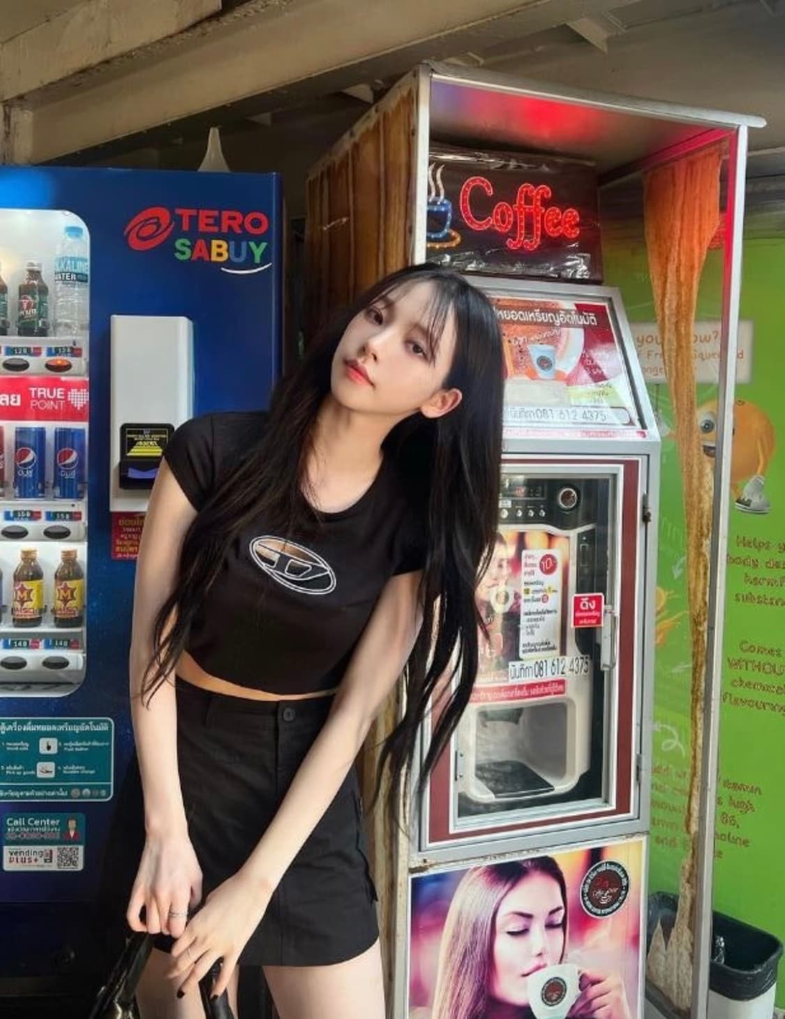 디젤 피카부 컷 아웃 티셔츠 M 상품이미지1