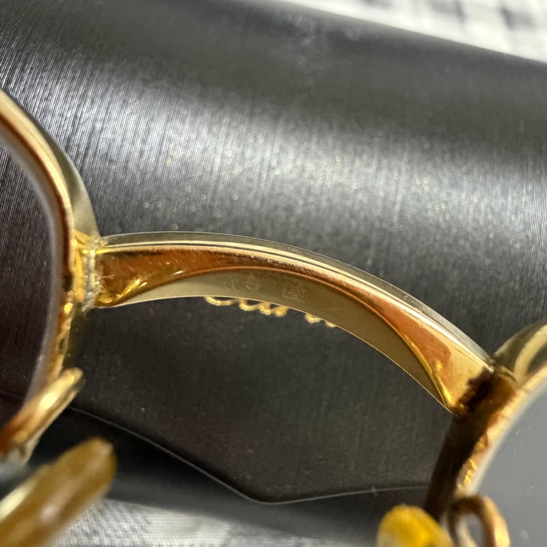 (OS) Cartier 까르띠에 팔각형 말발굽 안경 금장  상품이미지7