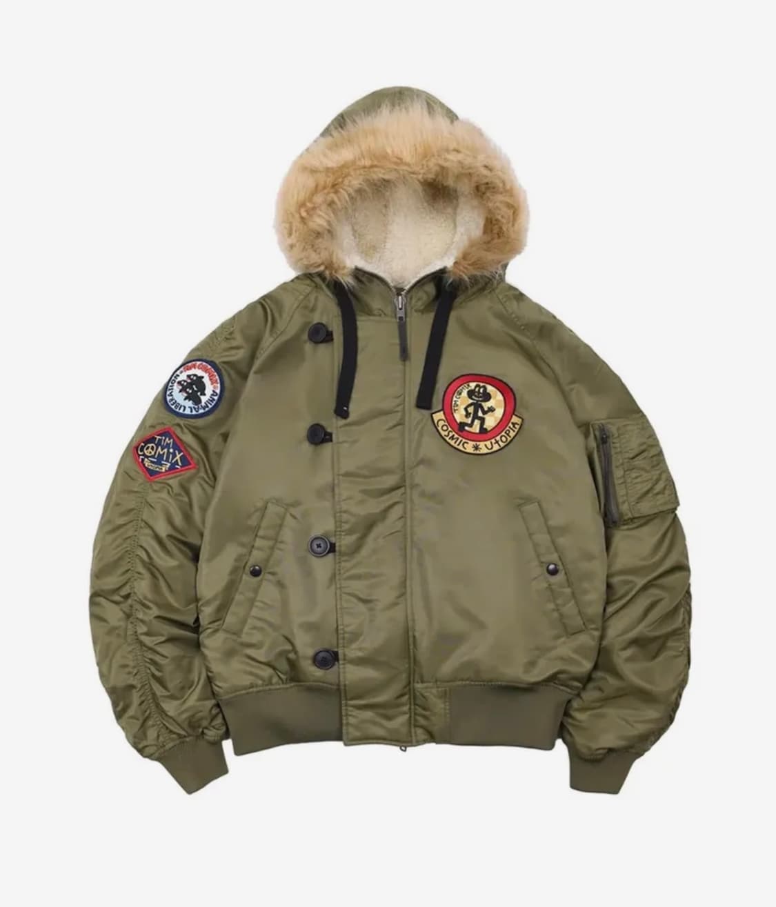 팀코믹스 패치드 MA-1 후디드 덱 점퍼 상품이미지1