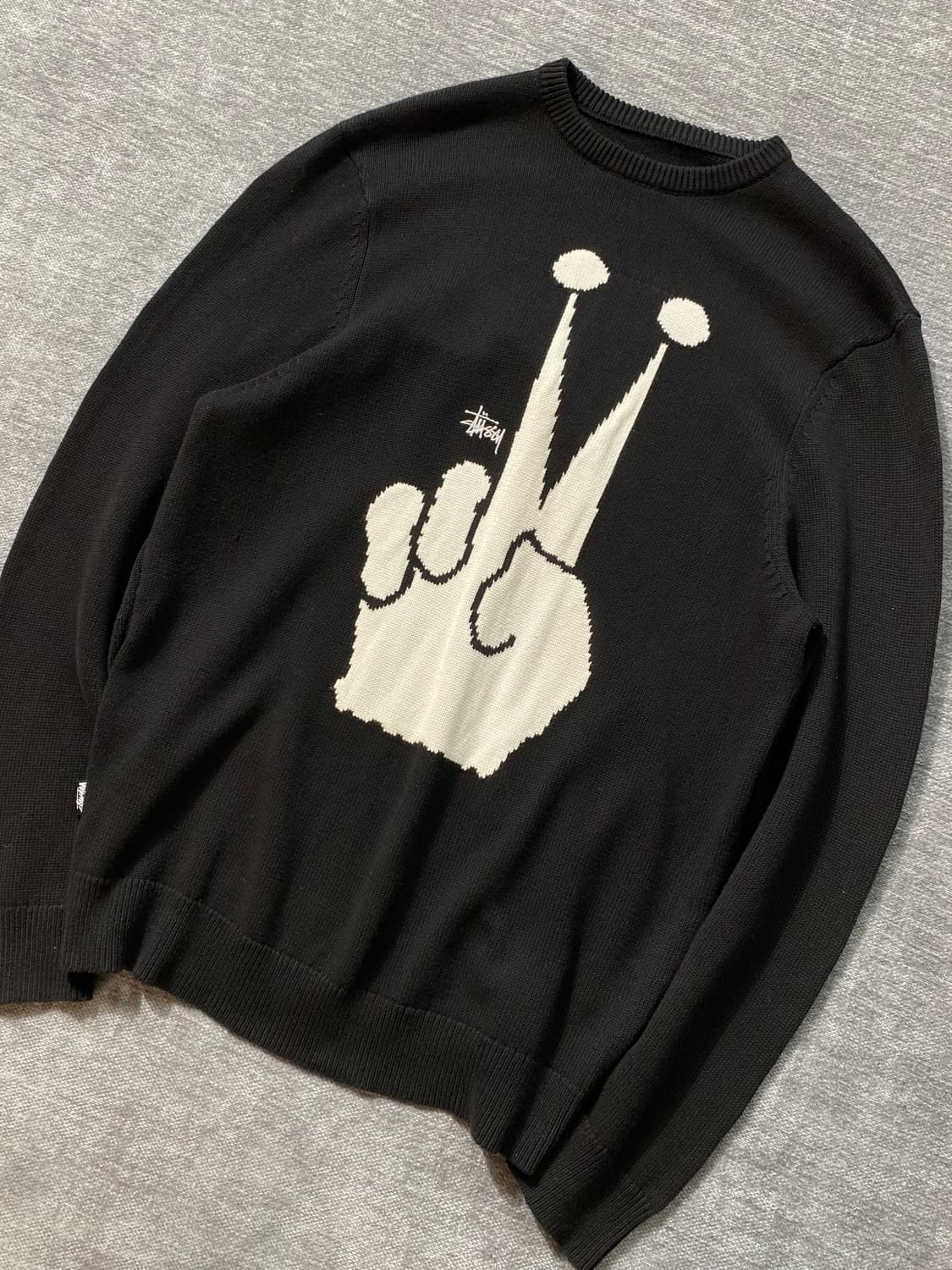 [M] Stussy 스투시 피스 크라운 빅 로고 니트 상품이미지2