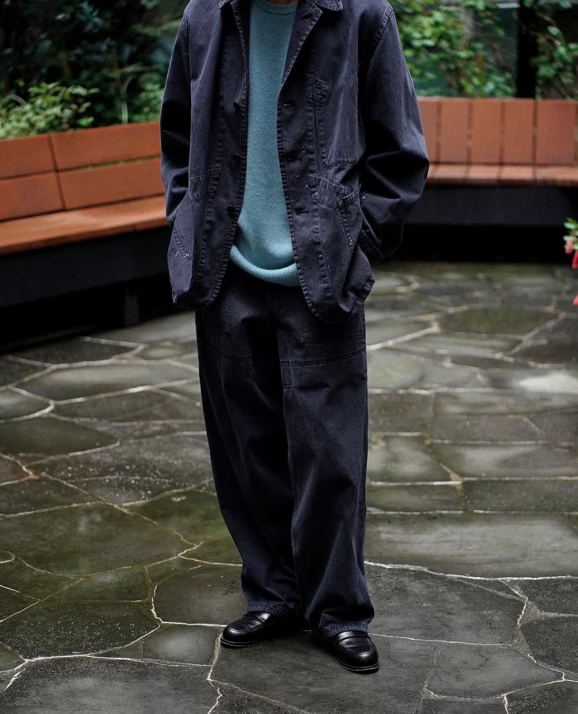 오베르쥬 auberge BRO 자켓 네이비 40 상품이미지4