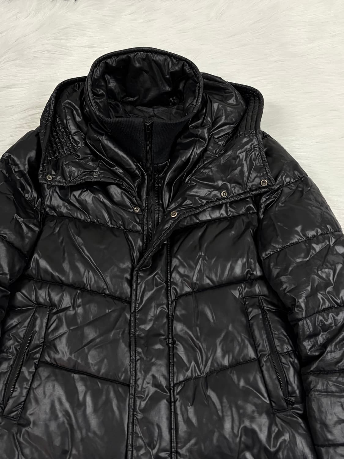 00s 하이넥 유광 패딩 락시크 펑크 오피움 y2k 상품이미지2