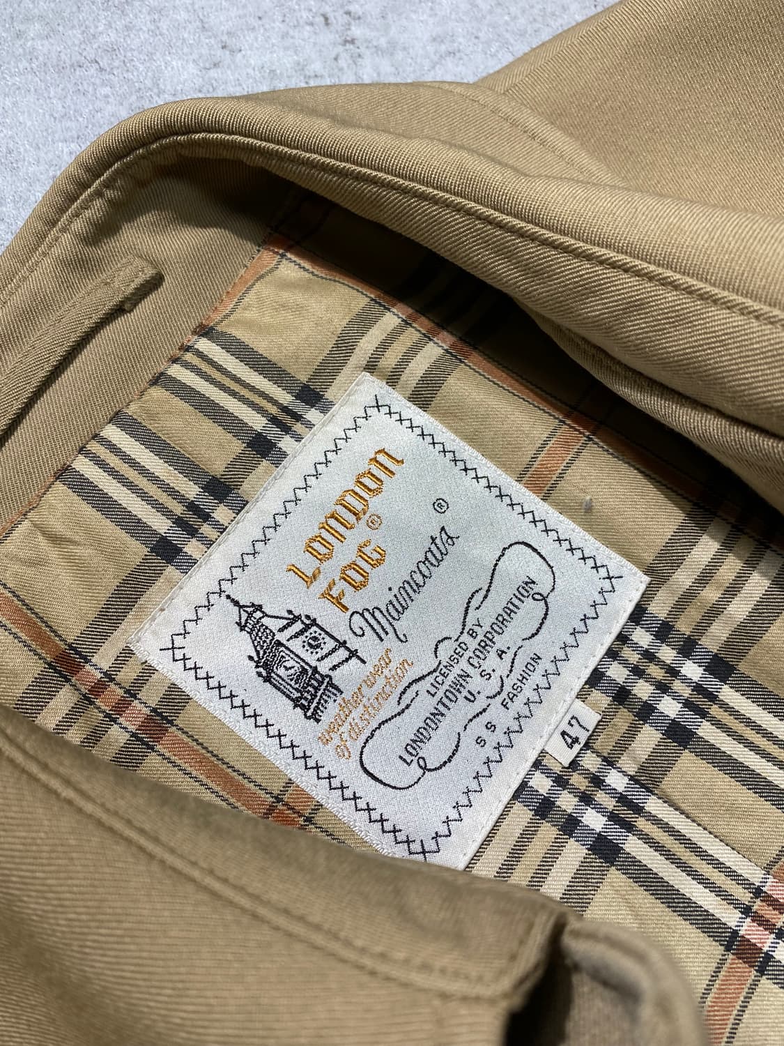 [L] 80s London Fog 런던포그 싱글 트렌치코트 상품이미지8