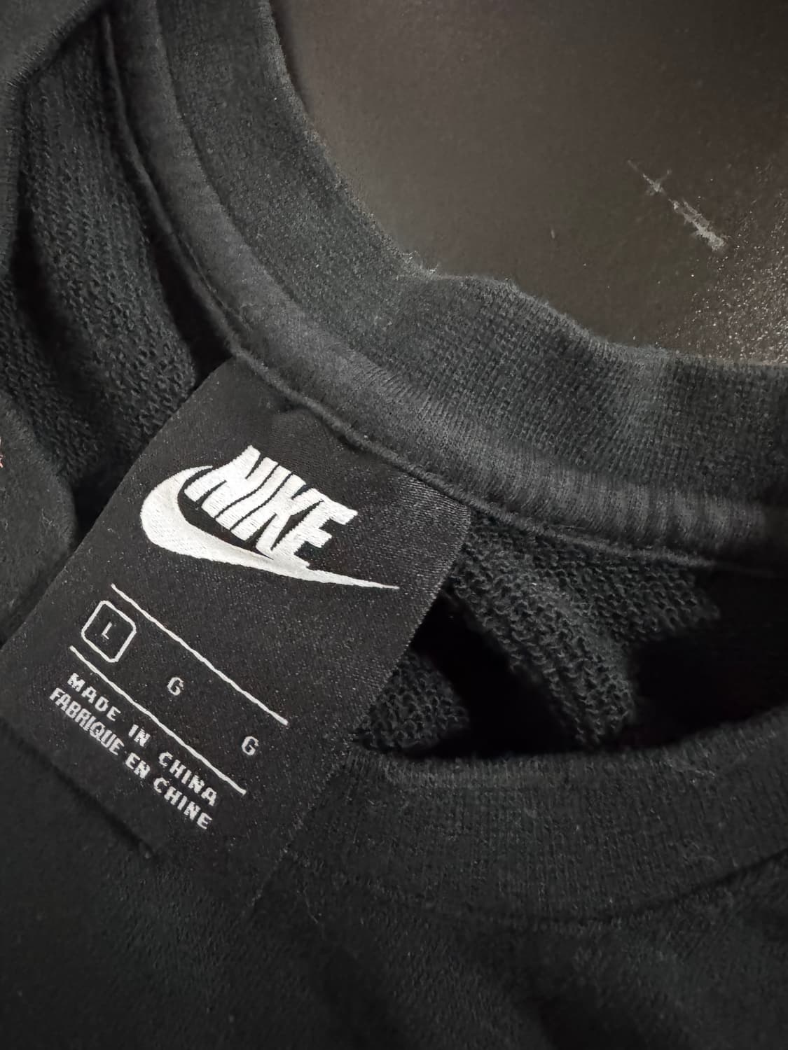 나이키 기본 트레이닝 스웻 맨투맨 L 블랙 상품이미지3