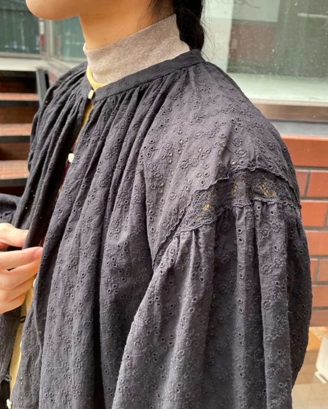 빔즈보이 스모크 롱 슬리브 블라우스 free 상품이미지4