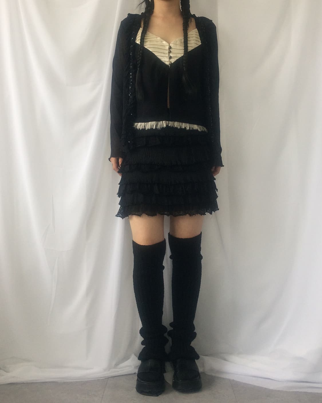 Flower trimming point open cardigan 상품이미지6