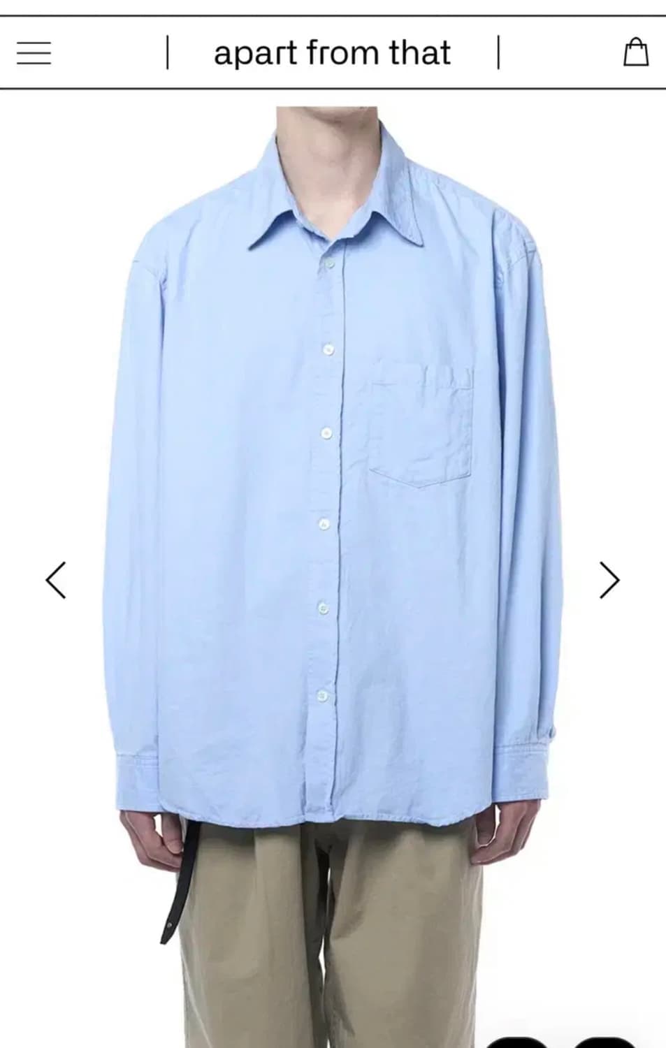 [2] 이얼즈어고 코튼드릴 포이카 셔츠 V2 SAX  상품이미지1