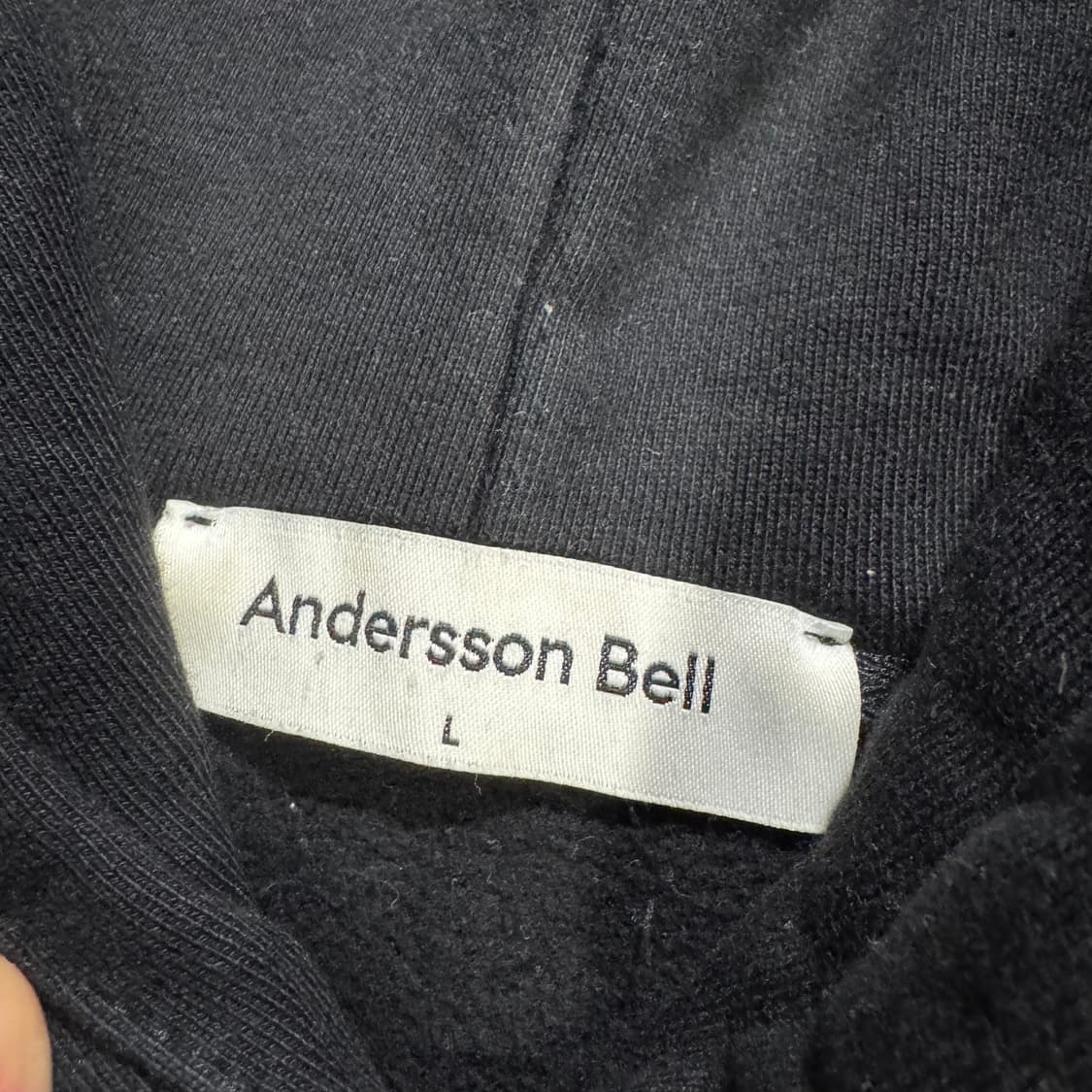 앤더슨벨 백 자수 레터링 후드티 상품이미지3