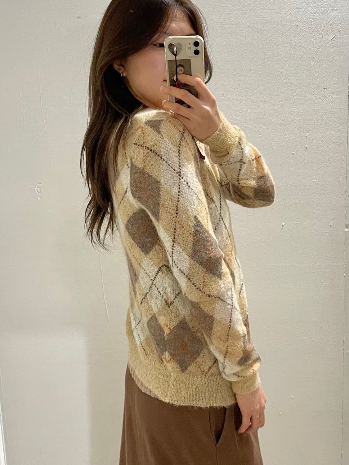 JOURNAL STANDARD agyle mohair cardigan 상품이미지3
