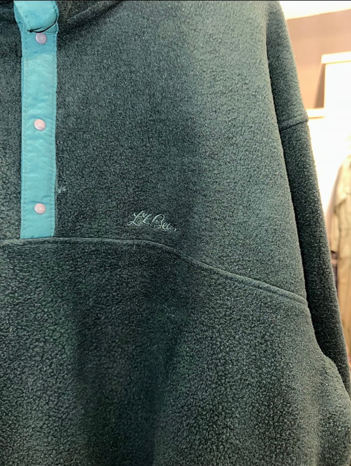 90's LL Bean 4-button green fleecewear 상품이미지4