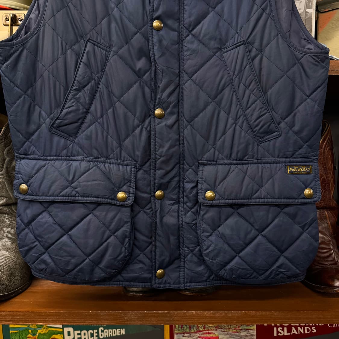 폴로 랄프로렌 신형 라벨 넥 버클 클래식 퀼팅 베스트 퀄팅 상품이미지4