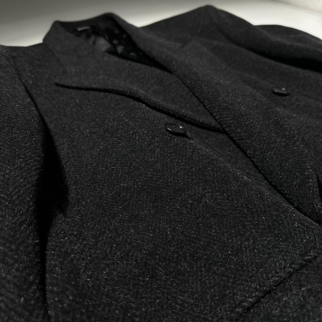 마에스트로 울 헤링본 더블 롱코트 상품이미지4