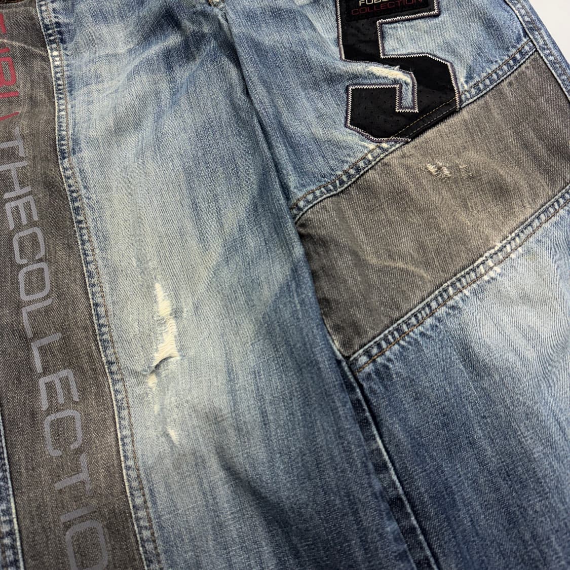 FUBU 후부 올드스쿨 힙합 워싱 와이드 데님팬츠 상품이미지8