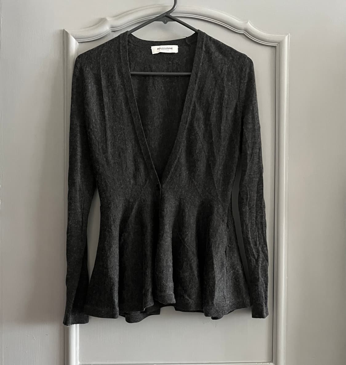 모조에스핀 캐시미어 프릴 가디건 95사이즈 상품이미지1