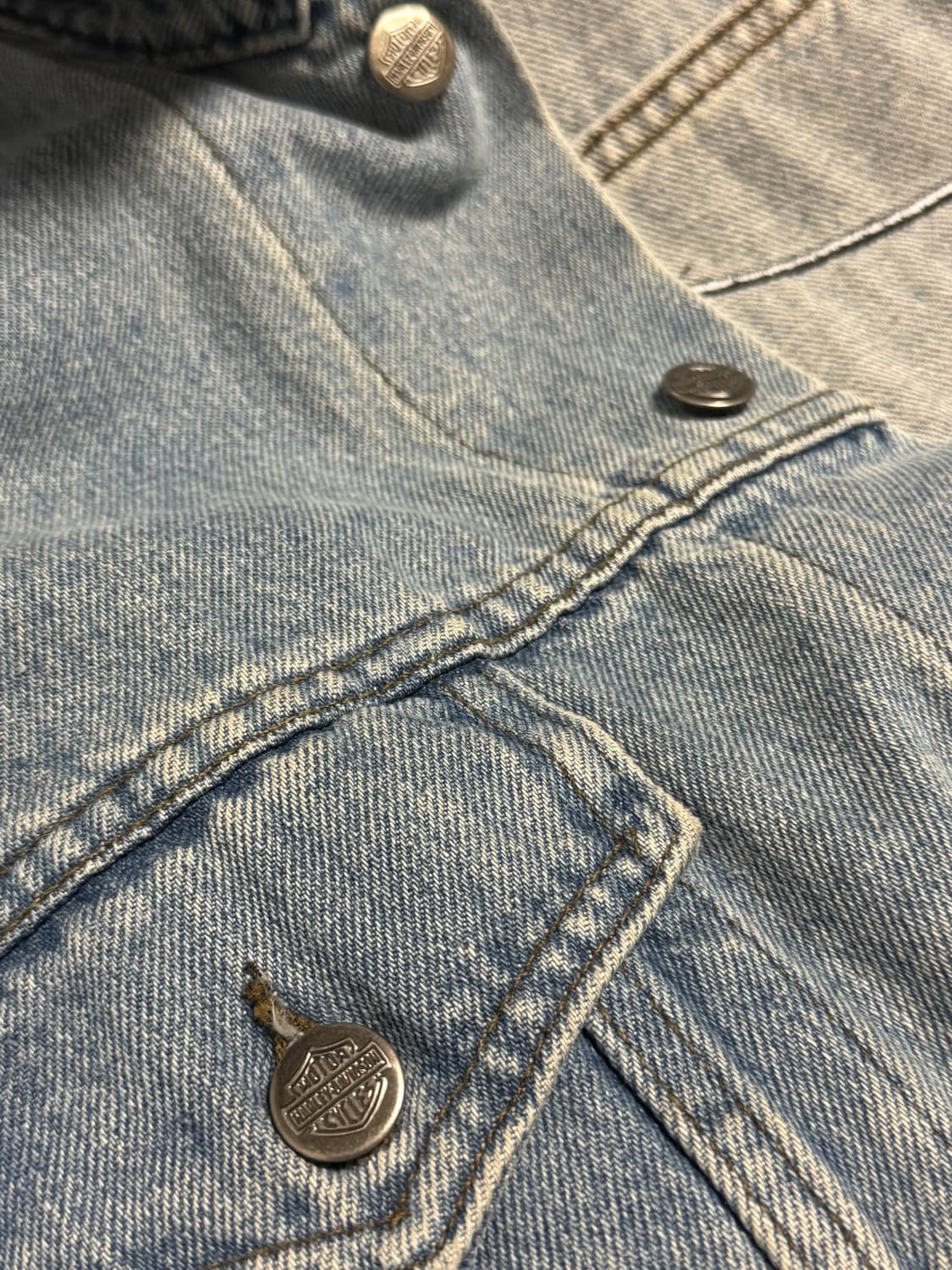 90‘s 할리데이비슨 데님 트러커 자켓 상품이미지4