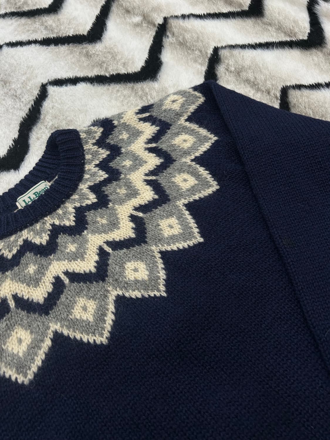 [M]L.L.bean 노르딕 헤비울 니트/네이비 상품이미지1