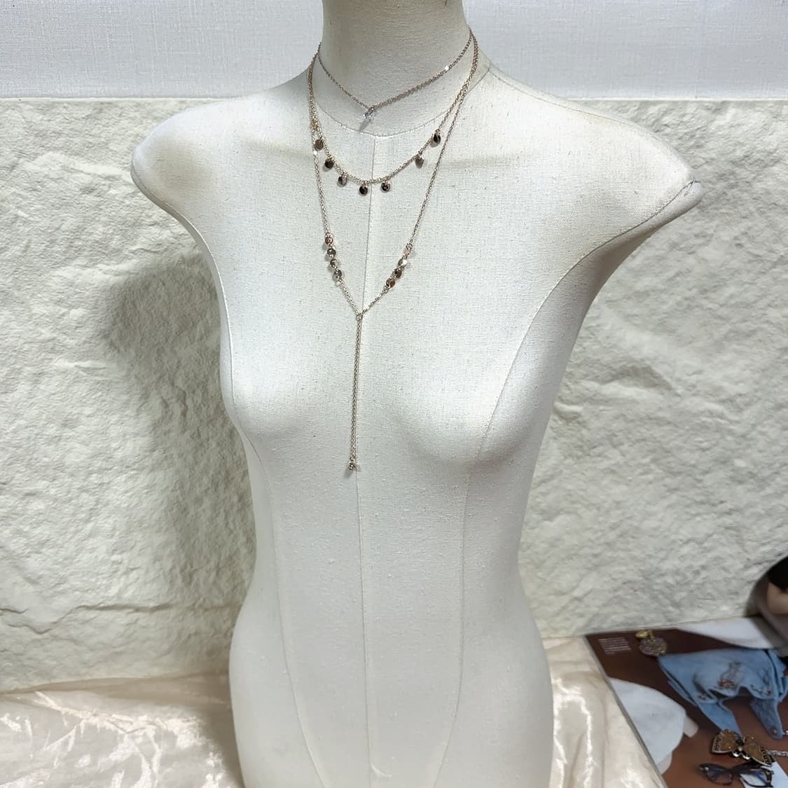 빈티지 미니멀 레이어드 목걸이 상품이미지1