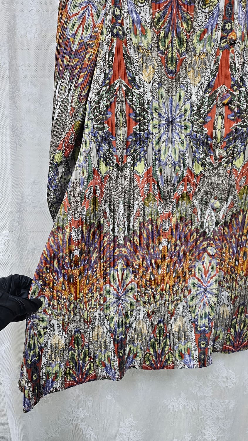 플리츠 주름 패턴 블라우스  상품이미지5