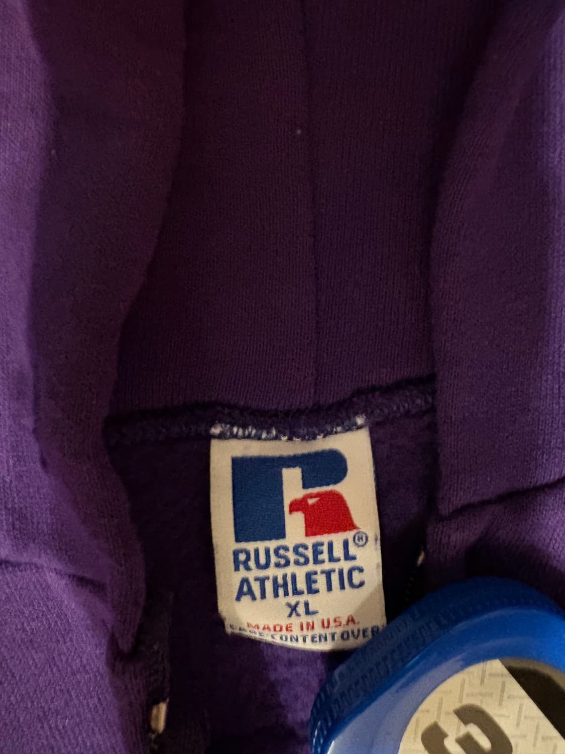 미제 러셀 빈티지 후드 집업 퍼플 페이딩 xl 상품이미지4