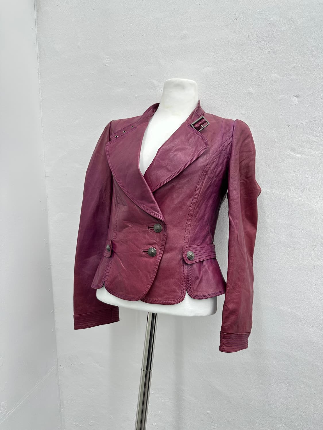 Pinkish Purple Lambs leather jacket 상품이미지9