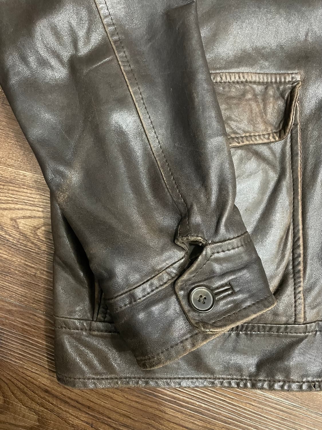 마르니 A-2 양가죽 플라이트 자켓 브라운 50 상품이미지6