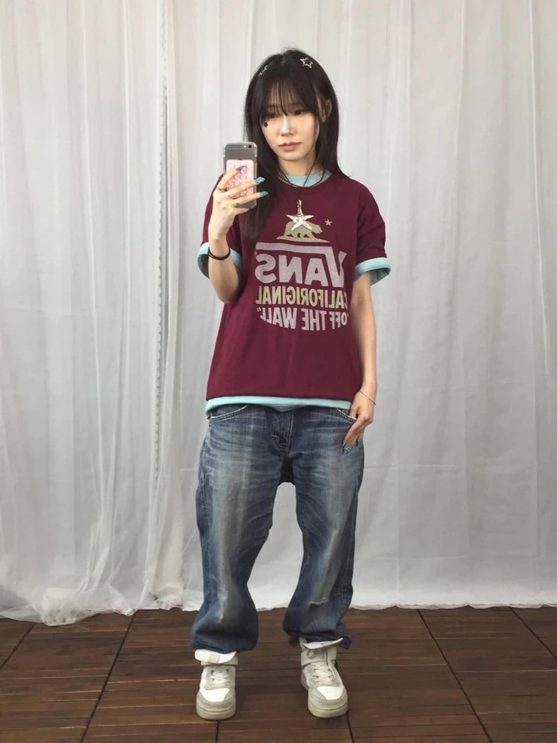 Vans California Burgundy Logo Tee 상품이미지2
