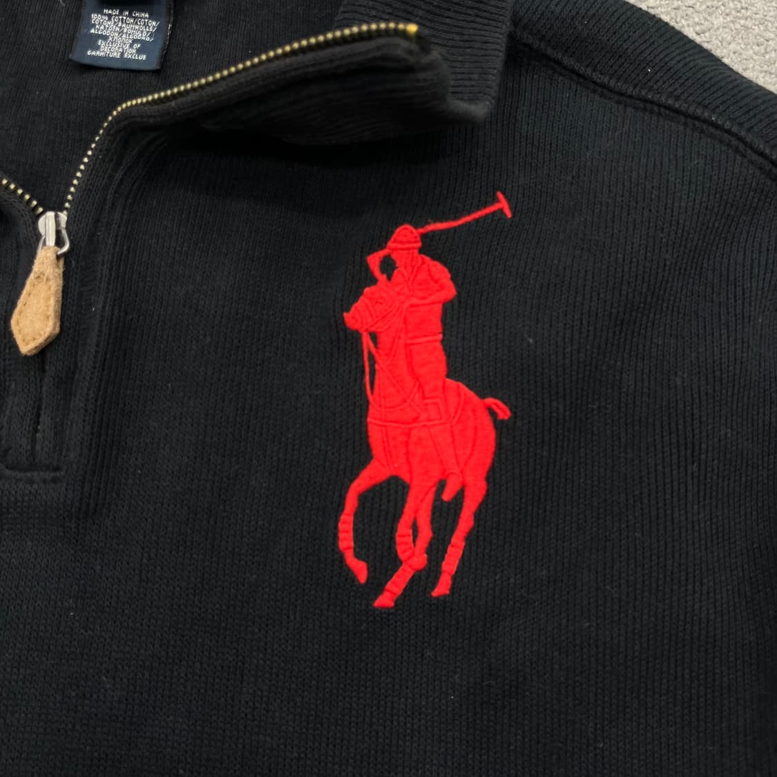 XL 폴로 랄프로렌 빅포니 하프집업 맨투맨 상품이미지3