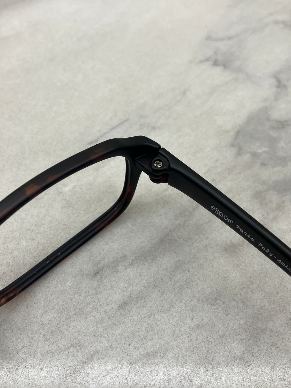 에스쁘아 Espoir 매트 딥브라운 스퀘어 뿔테 안경 상품이미지3