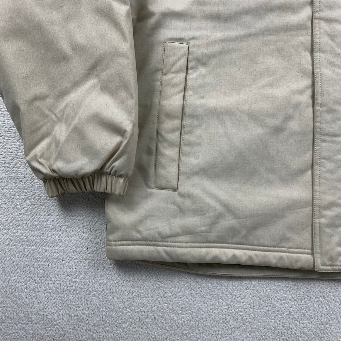 00s 나이키 스우시로고 폴리쉘 패딩 점퍼 오트밀베이지 상품이미지5