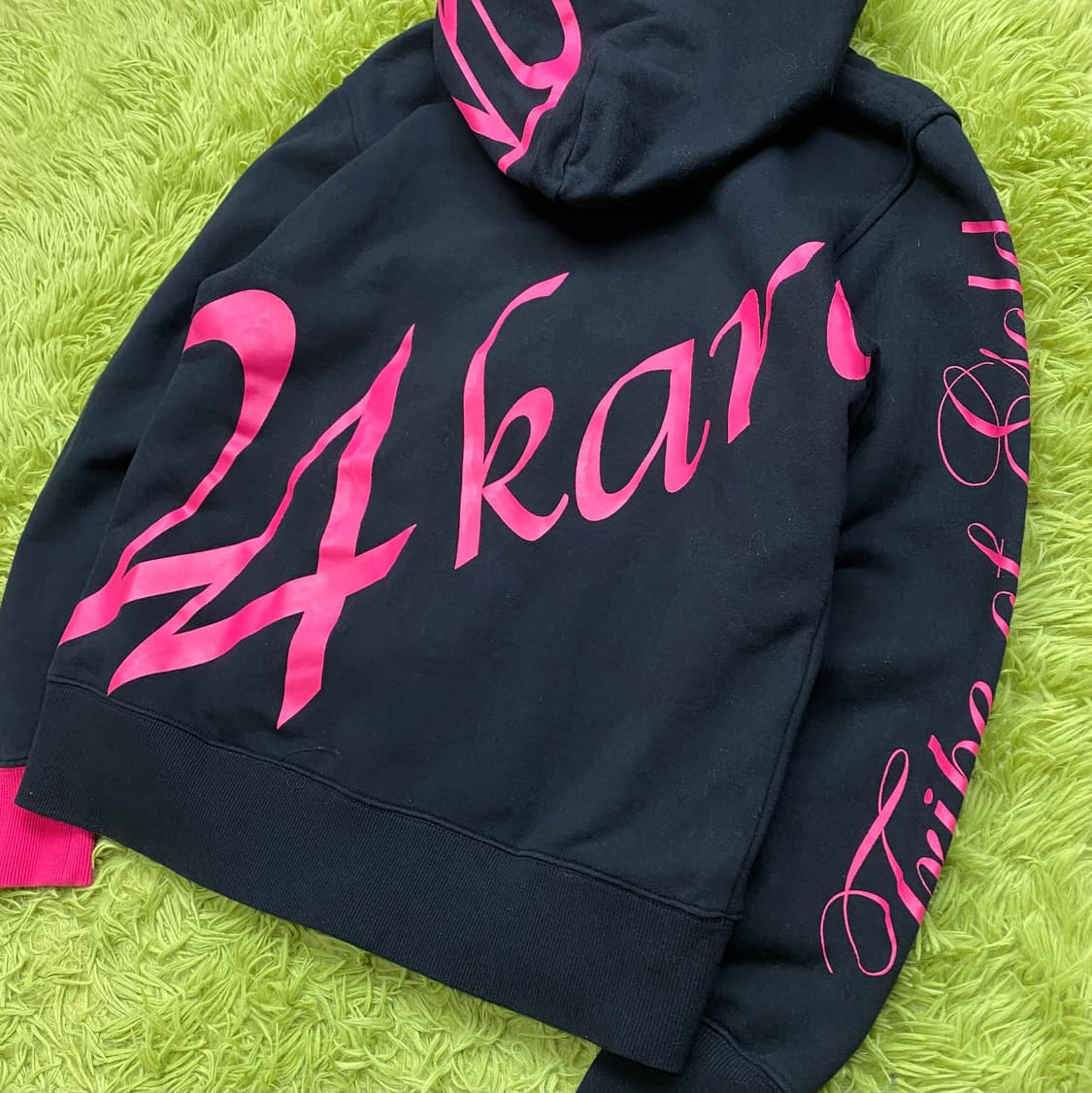 24 KARATS 핫 핑크 풀 집 후드 자켓 상품이미지6