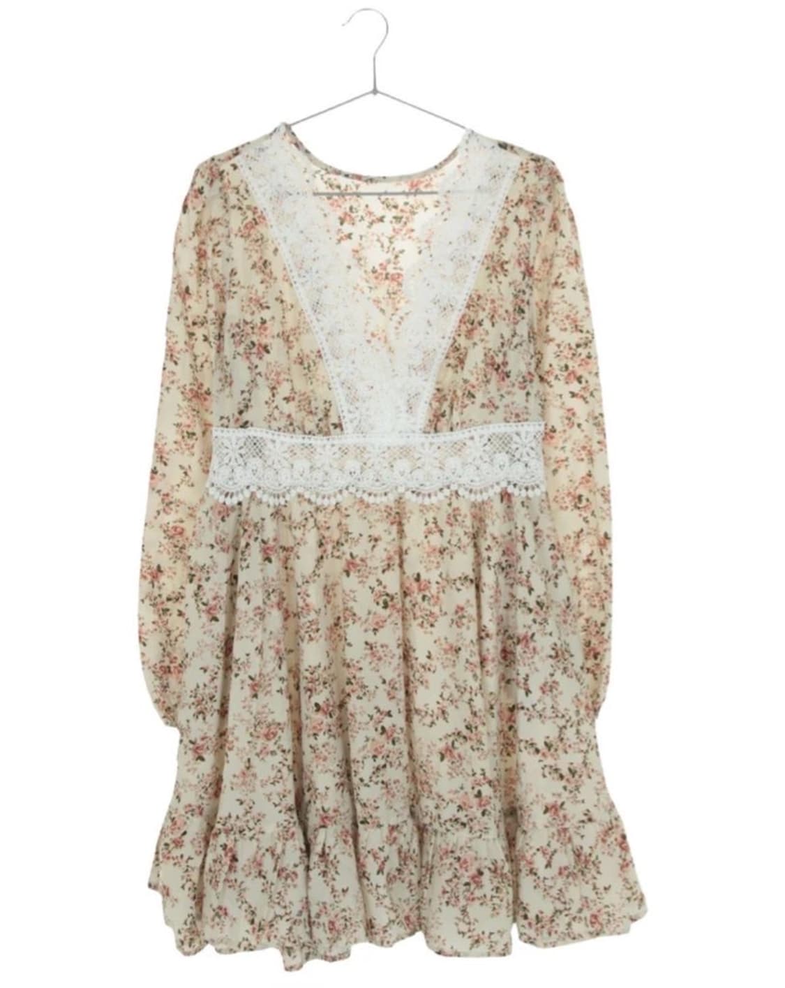 빈티지 플라워 패턴 원피스 일본 리즈리사 엑시즈팜 상품이미지1