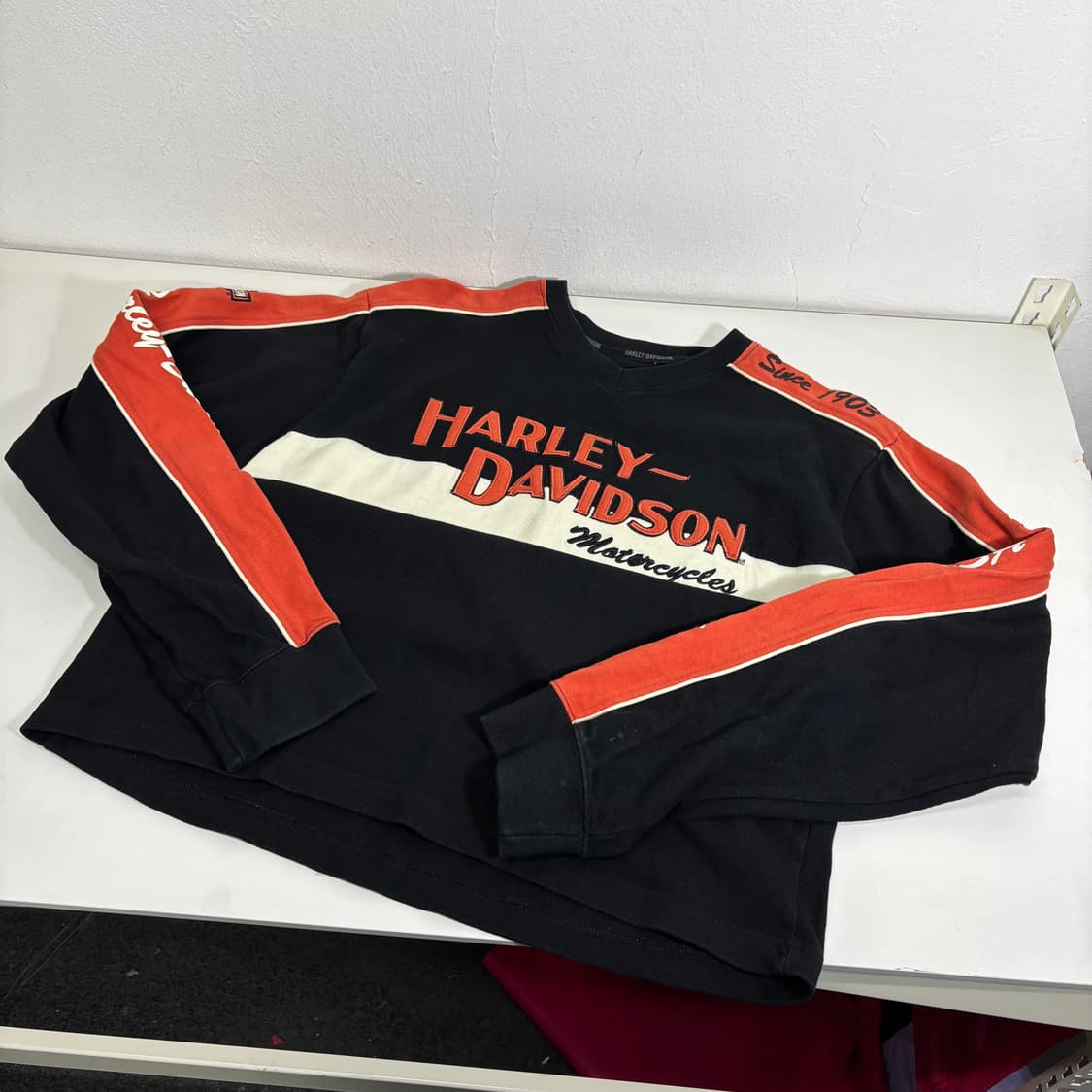 M 할리데이비슨 블랙 로고플레이 롱슬리브 상품이미지2