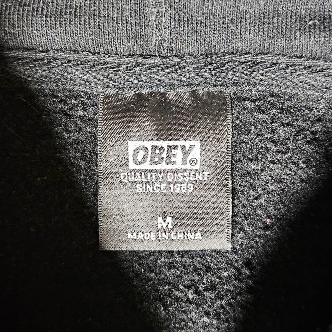[M(L)][오베이OBEY] 인터네셔널 아이즈아이콘 스웨트 후디 블랙 상품이미지5