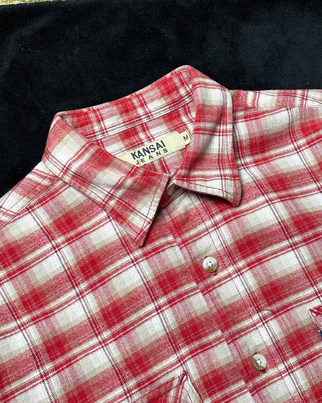 일본빈티지 KANSAI JEANS 체크 셔츠 상품이미지3