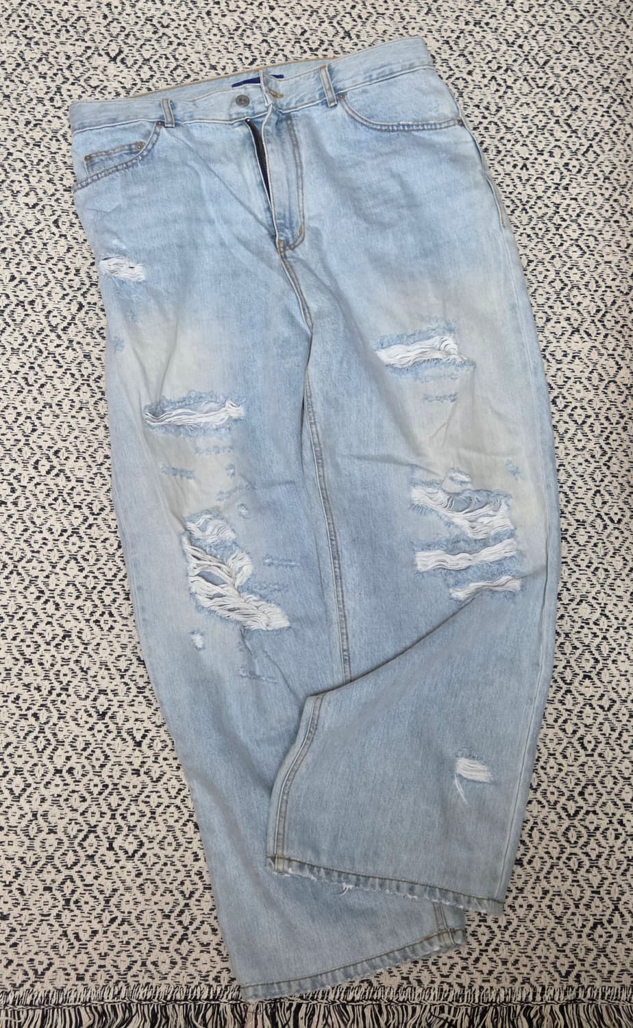 EEC 에러스익셉티드 디스 데님 팬츠 라이트블루 L 상품이미지5