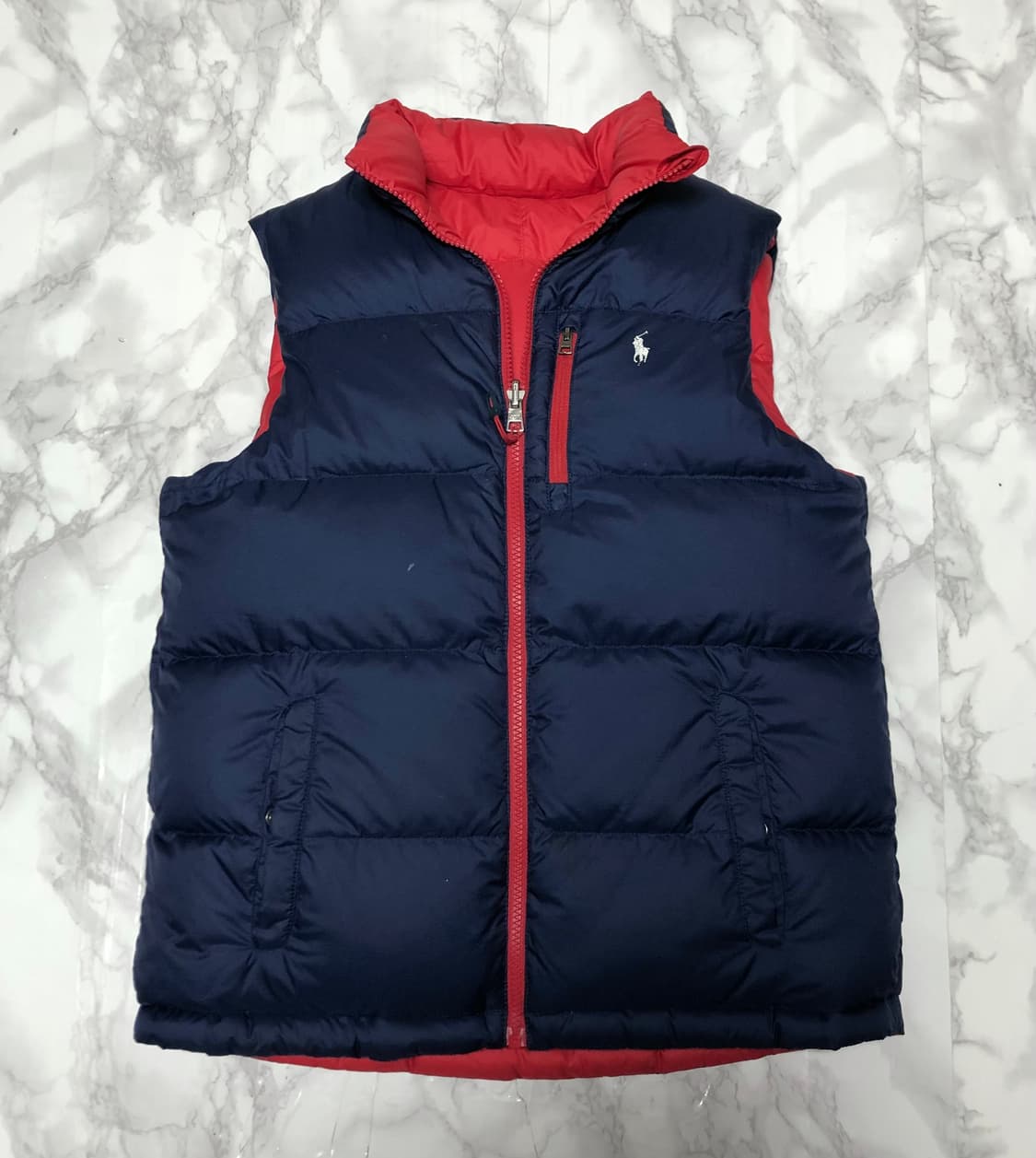 폴로 랄프로렌 패딩조끼 양면 네이비 리버시블 상품이미지1