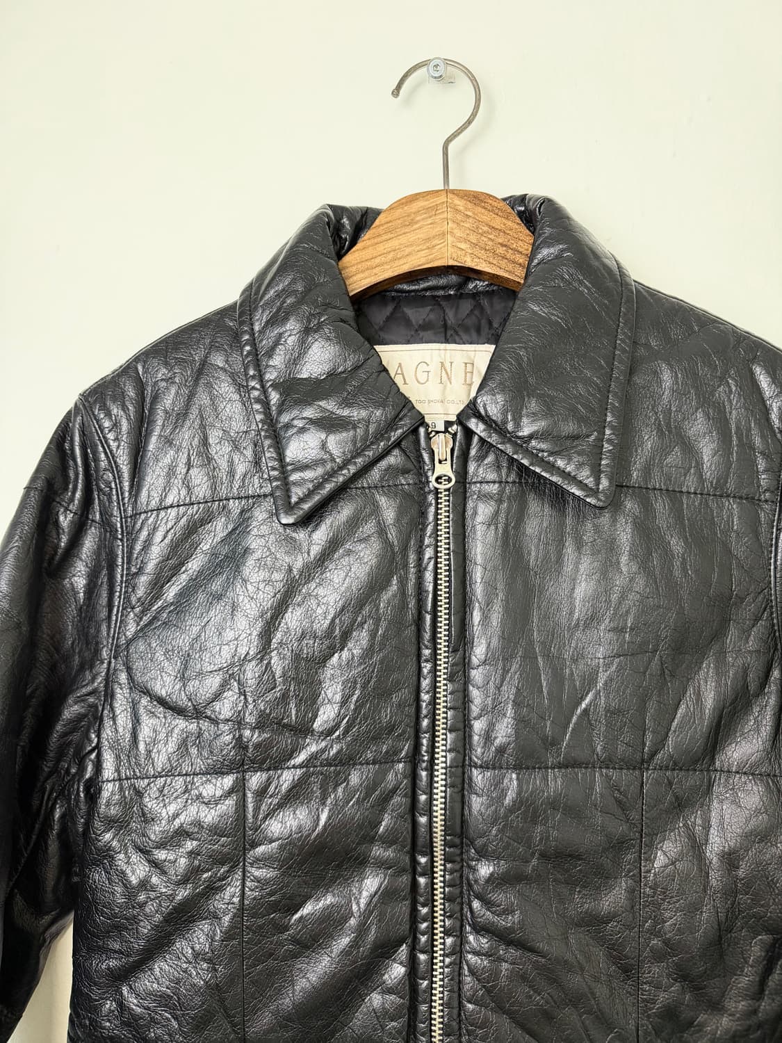 JPN 빈티지 카우 레더 푸퍼 자켓 상품이미지3