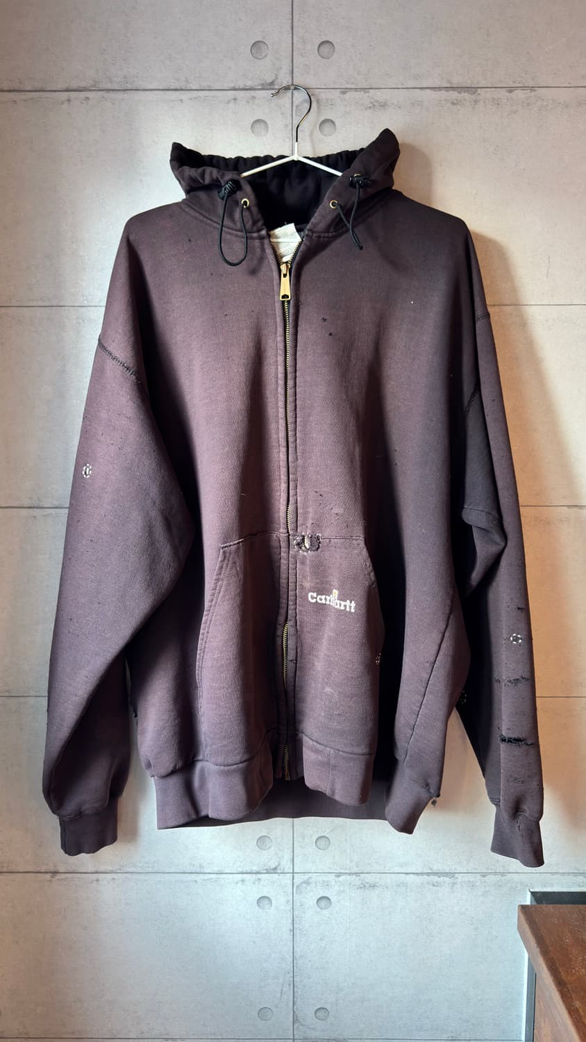 빈티지 페이디드 Carhartt 후디 상품이미지1