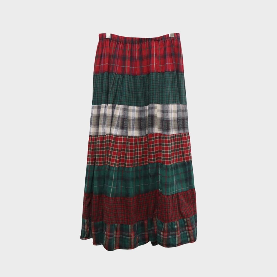 LUCIA  패치워크 캉캉 롱 스커트 60613 상품이미지2