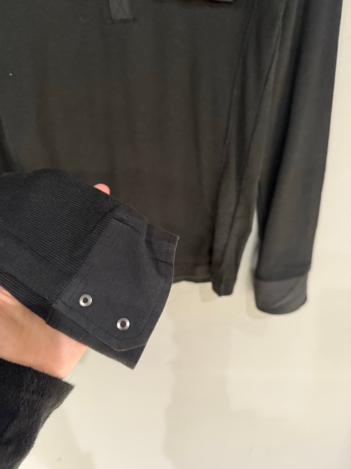 neck buckle pocket ribbed long sleeve 상품이미지9