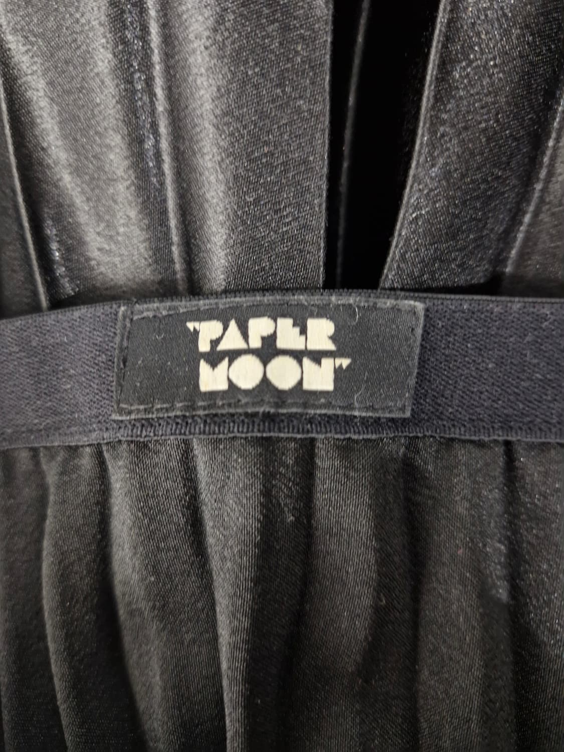 페이퍼문. 메탈릭 플리트 스커트 블랙_55 상품이미지5