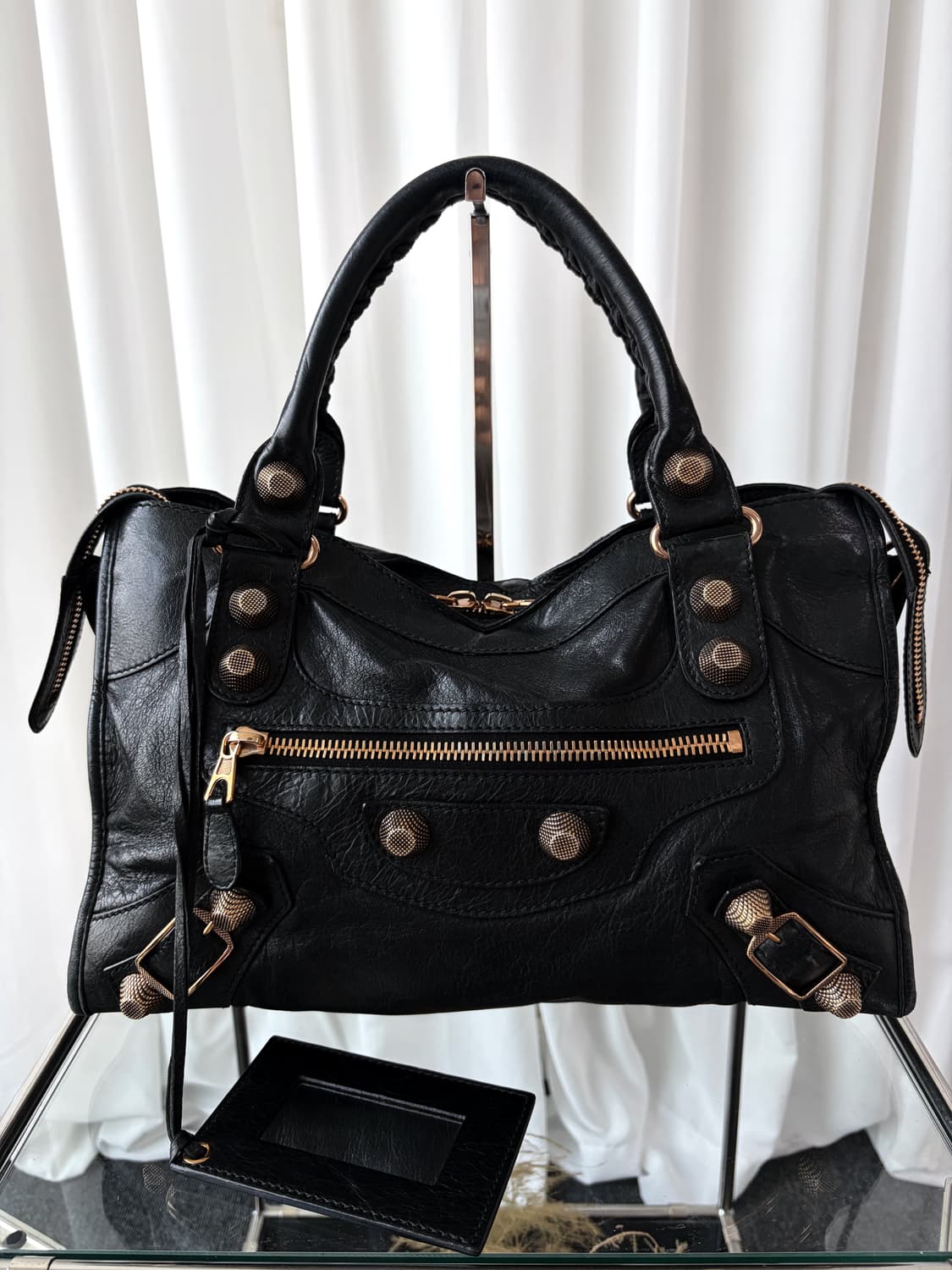 발렌시아가 시티 모터백 블랙 상품이미지3