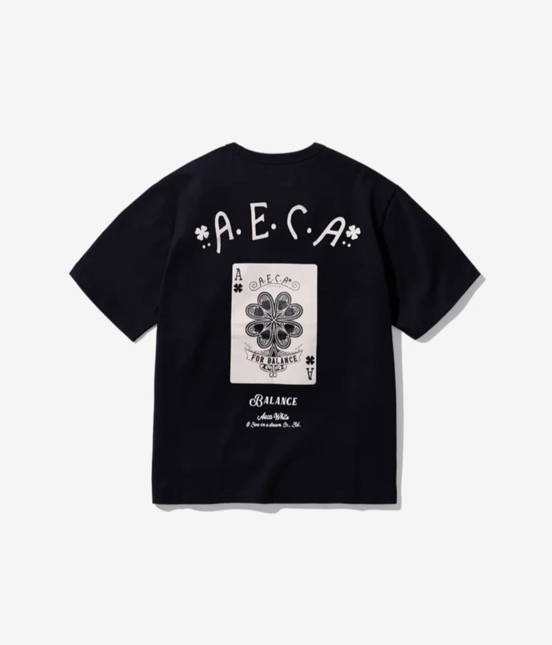 에이카화이트 AECA SPADE A HALF SLEEVE-BLACK 상품이미지1