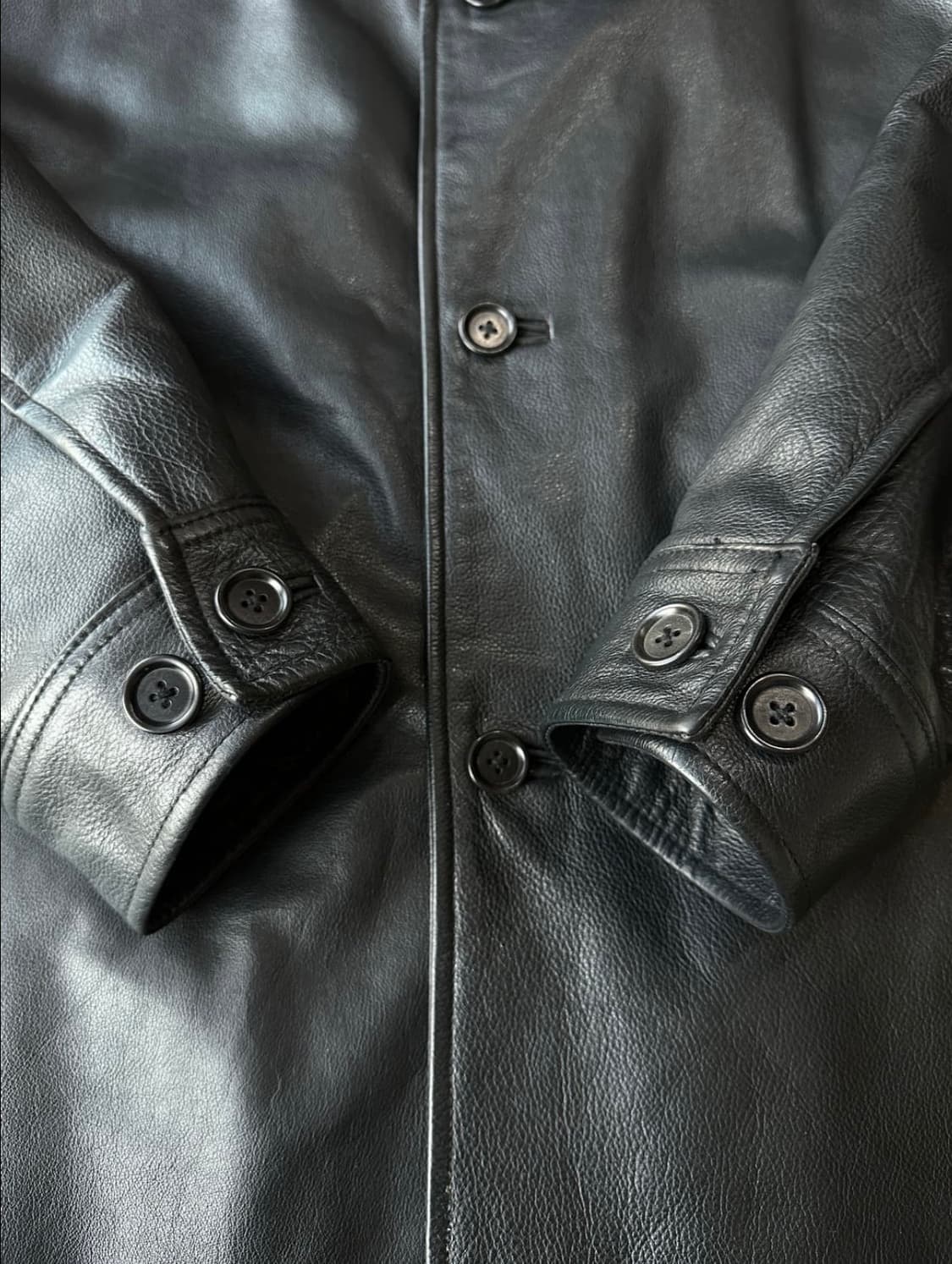 [L] 90s 올드갭 레더 카코트 상품이미지4