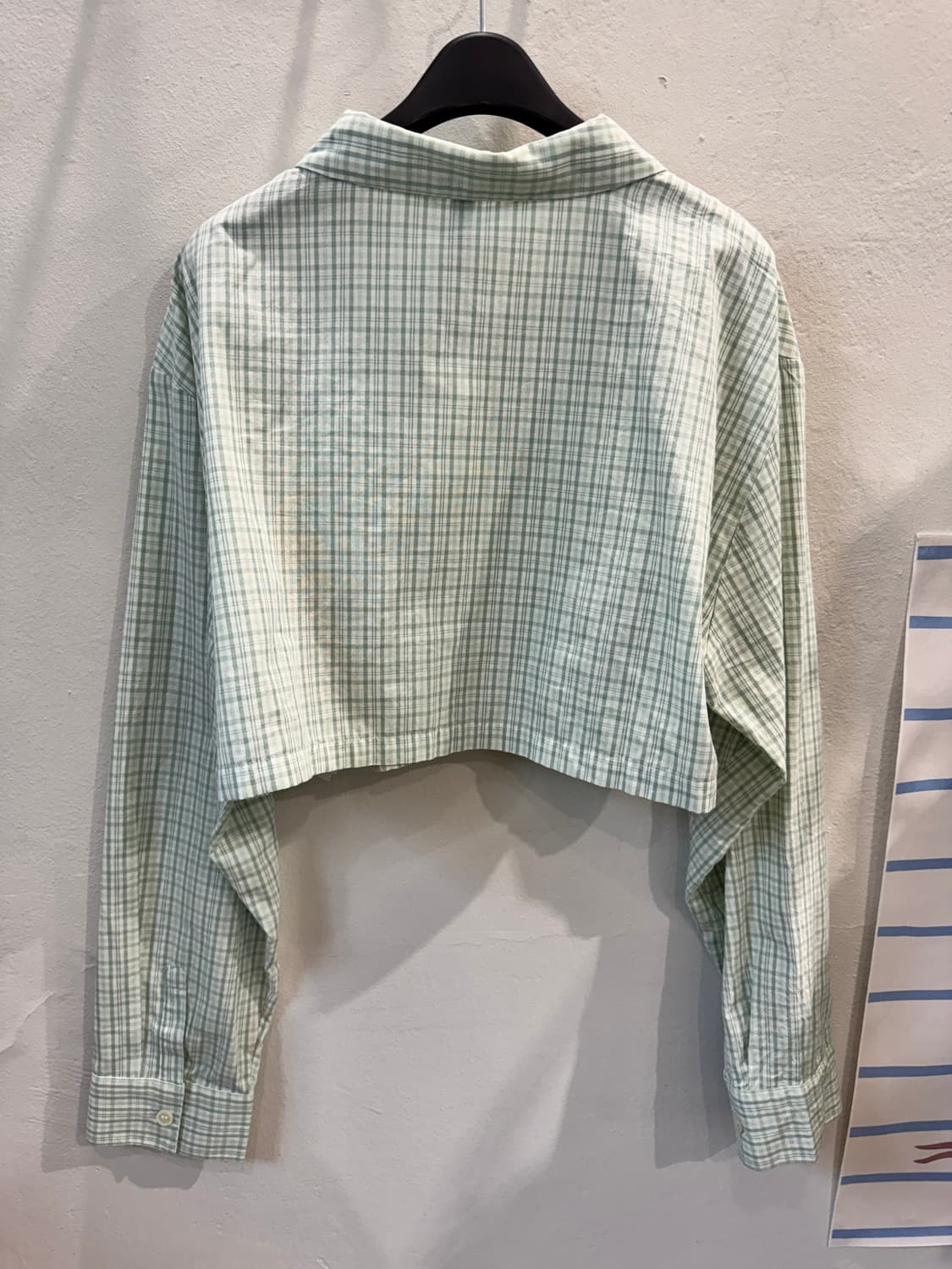 H&M 체크 크롭셔츠 상품이미지5