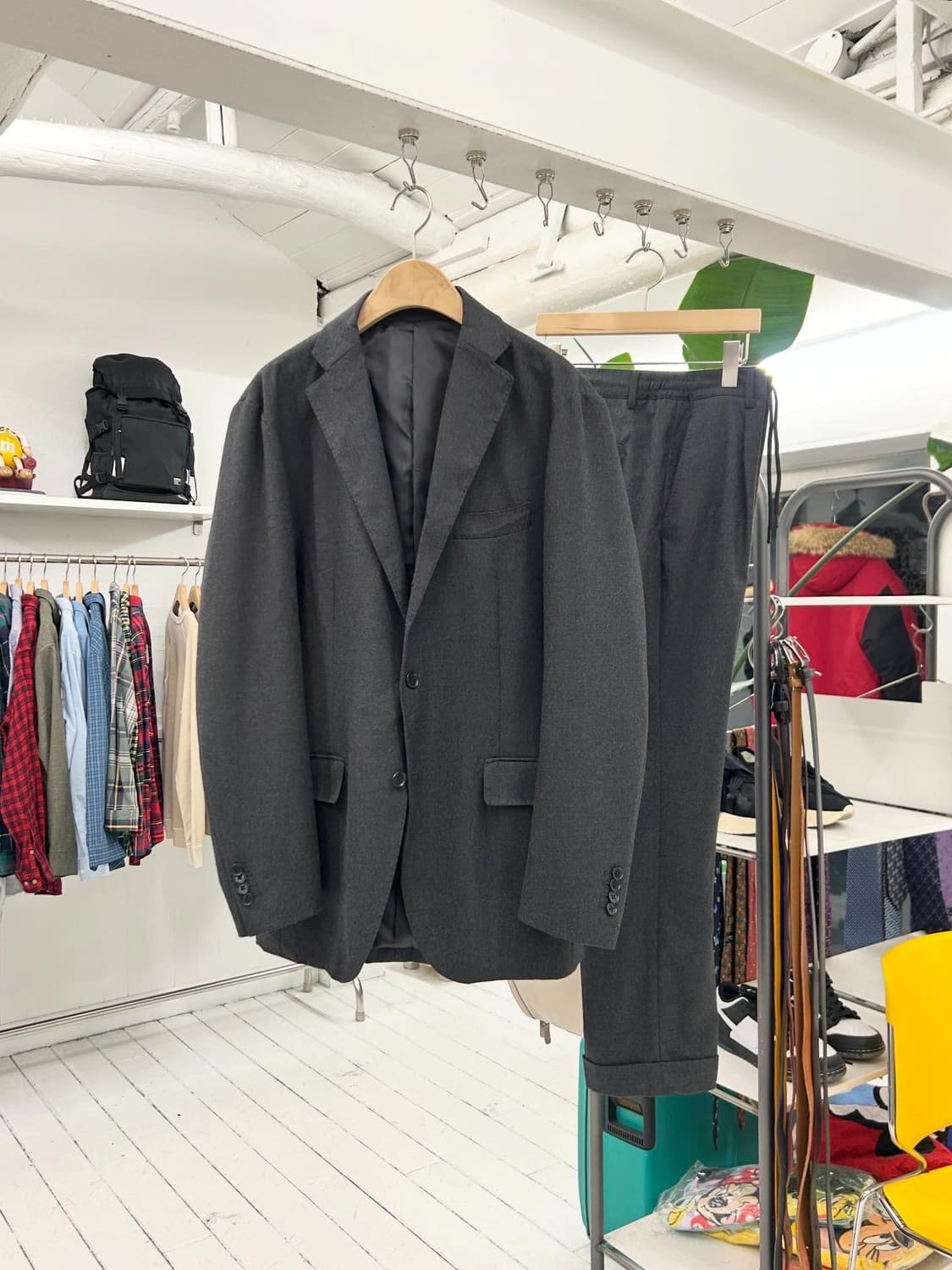 Salon de GW X Ring Jacket 차콜그레이 수트 셋업 상품이미지1