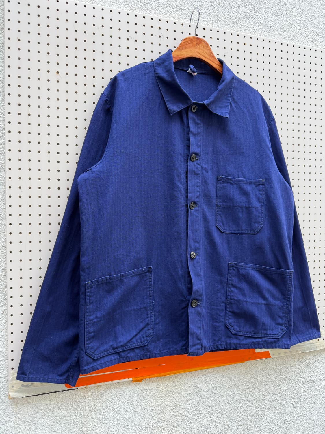 OLD VINTAGE PURPLE NAVY HBT 헤링본 프렌치워크자켓 상품이미지5