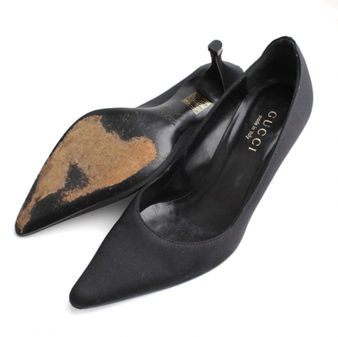 구찌 블랙 새틴 펌프스 36.5 상품이미지3